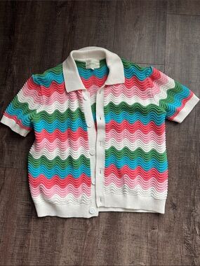 Yitai Shale Stitch button up shirt